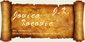 Jovica Kočović vizit kartica